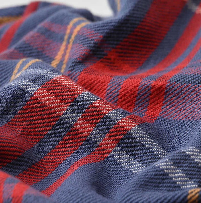 45R India Tartan Check Frill Square Blouse - Image 18