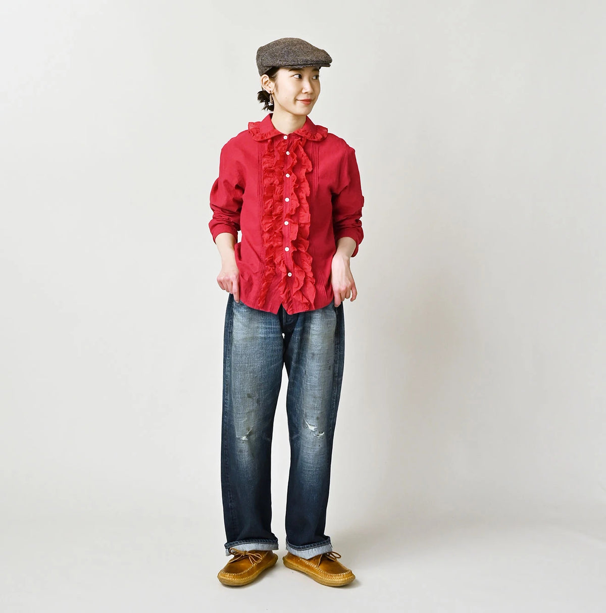 45R Khadi x Feather Khadi Silk Frill Blouse - Image 4