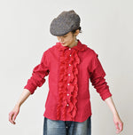 45R Khadi x Feather Khadi Silk Frill Blouse