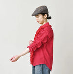 45R Khadi x Feather Khadi Silk Frill Blouse