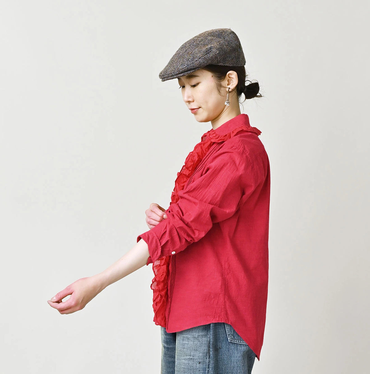 45R Khadi x Feather Khadi Silk Frill Blouse - Image 6