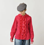 45R Khadi x Feather Khadi Silk Frill Blouse