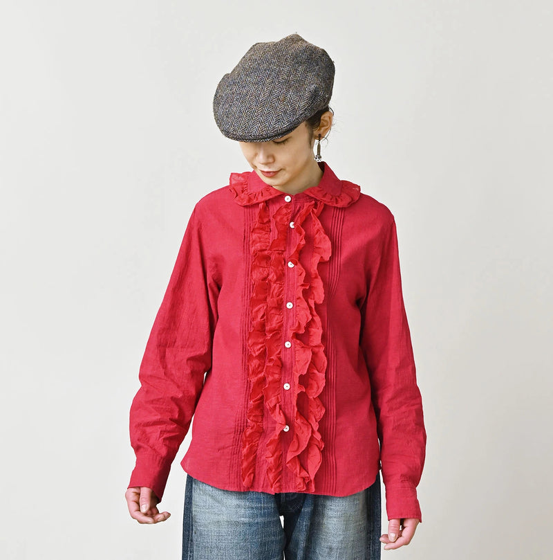 45R Khadi x Feather Khadi Silk Frill Blouse - Image 8
