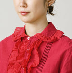 45R Khadi x Feather Khadi Silk Frill Blouse