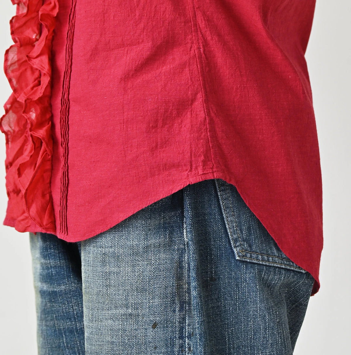 45R Khadi x Feather Khadi Silk Frill Blouse