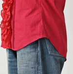 45R Khadi x Feather Khadi Silk Frill Blouse