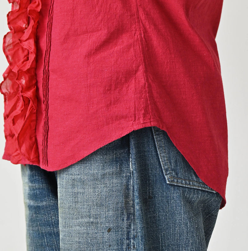 45R Khadi x Feather Khadi Silk Frill Blouse - Image 11