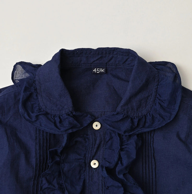 45R Khadi x Feather Khadi Silk Frill Blouse - Image 15
