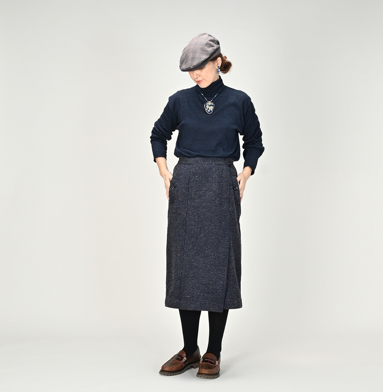 45R British Tweed Skirt