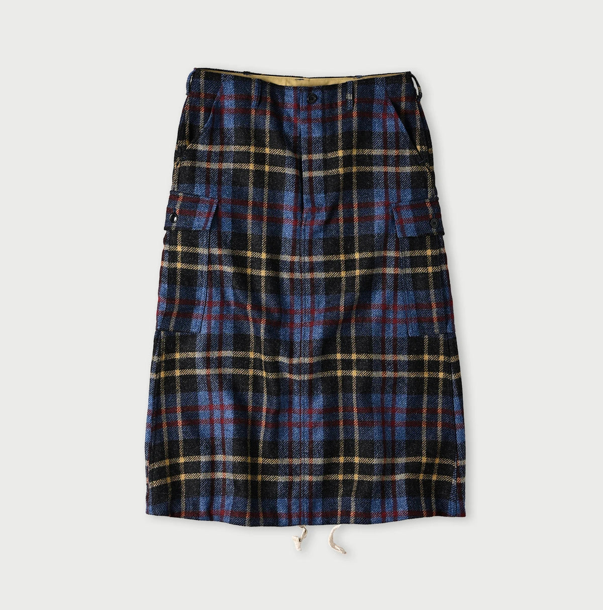 45R Wool Tartan Cargo Skirt