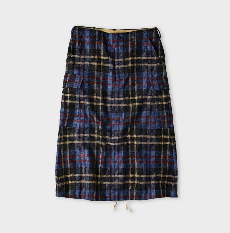 45R Wool Tartan Cargo Skirt - Image 2
