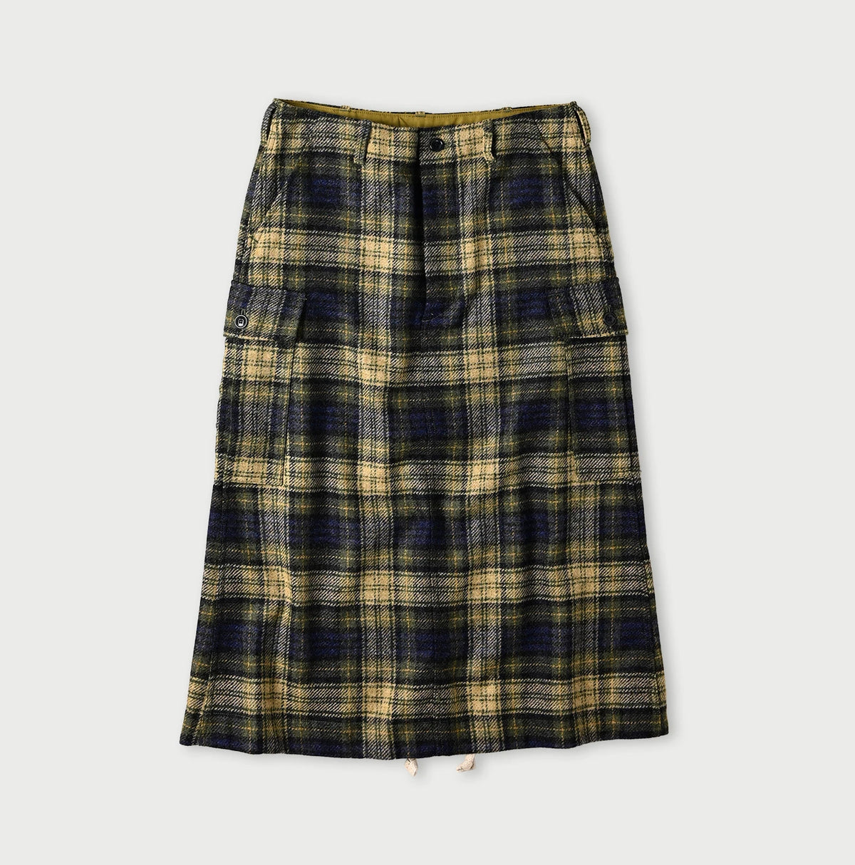 45R Wool Tartan Cargo Skirt - Image 1