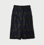 45R Wool Tartan Cargo Skirt