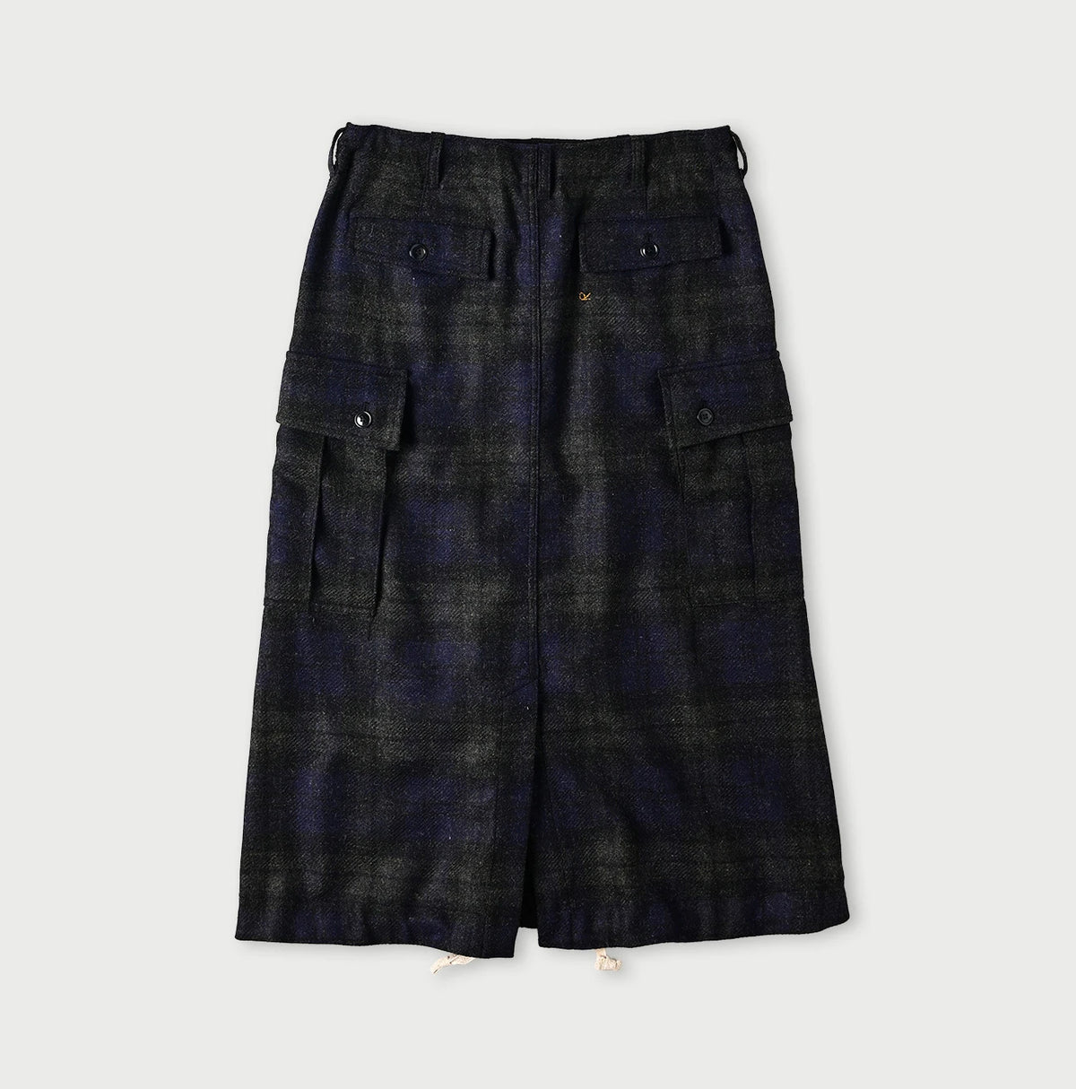 45R Wool Tartan Cargo Skirt - Image 12