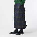 45R Wool Tartan Cargo Skirt