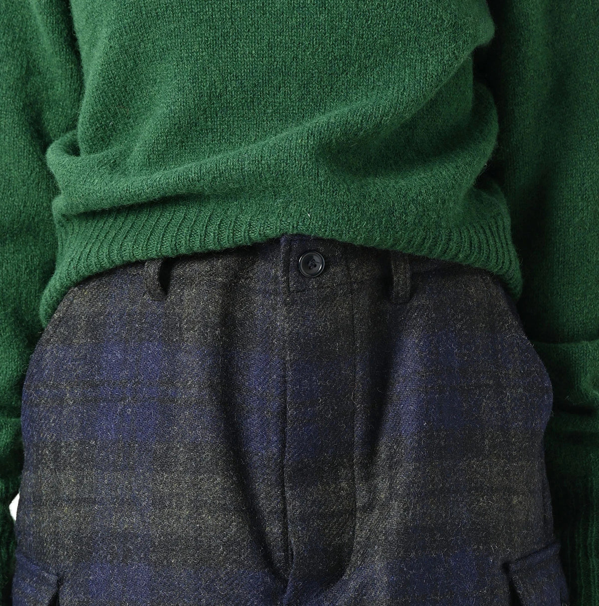 45R Wool Tartan Cargo Skirt