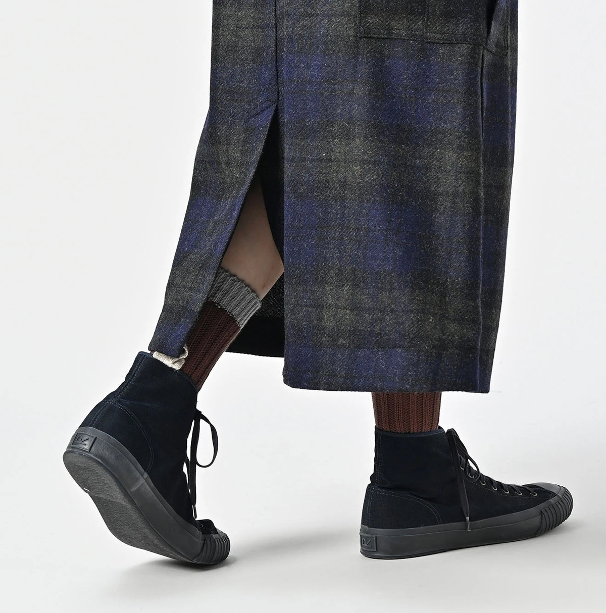 45R Wool Tartan Cargo Skirt