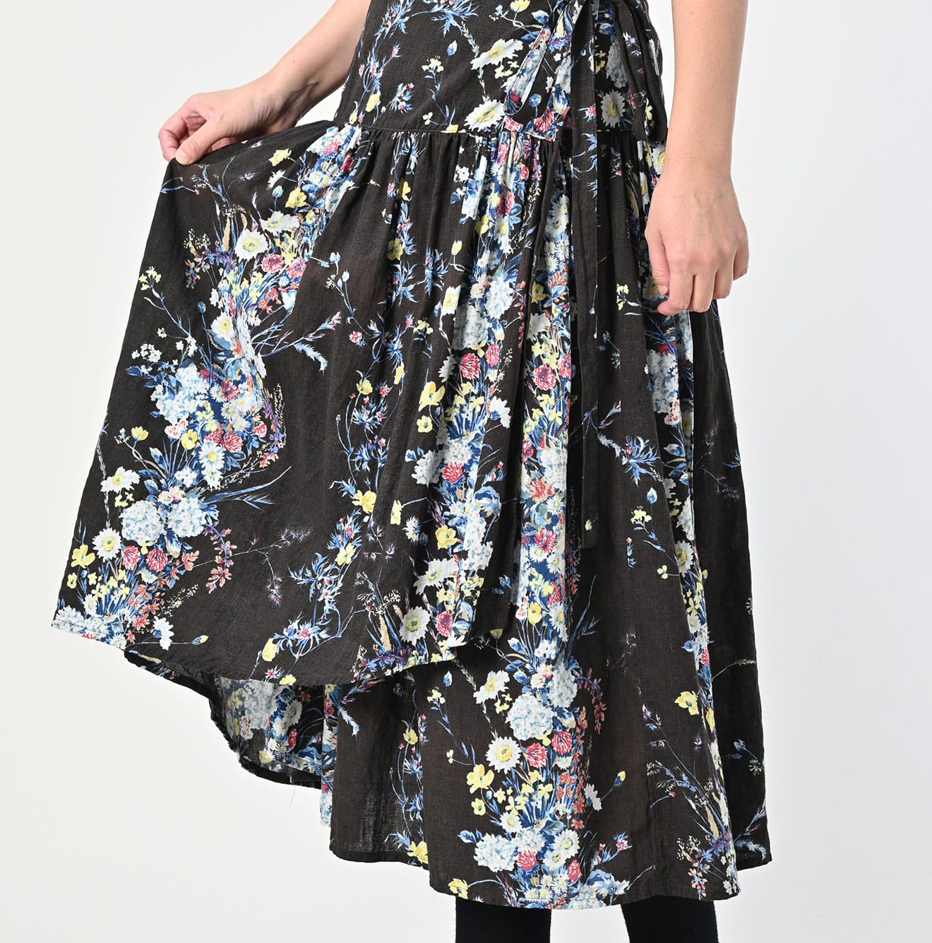 45R Khadi Bouquet Stripe Skirt