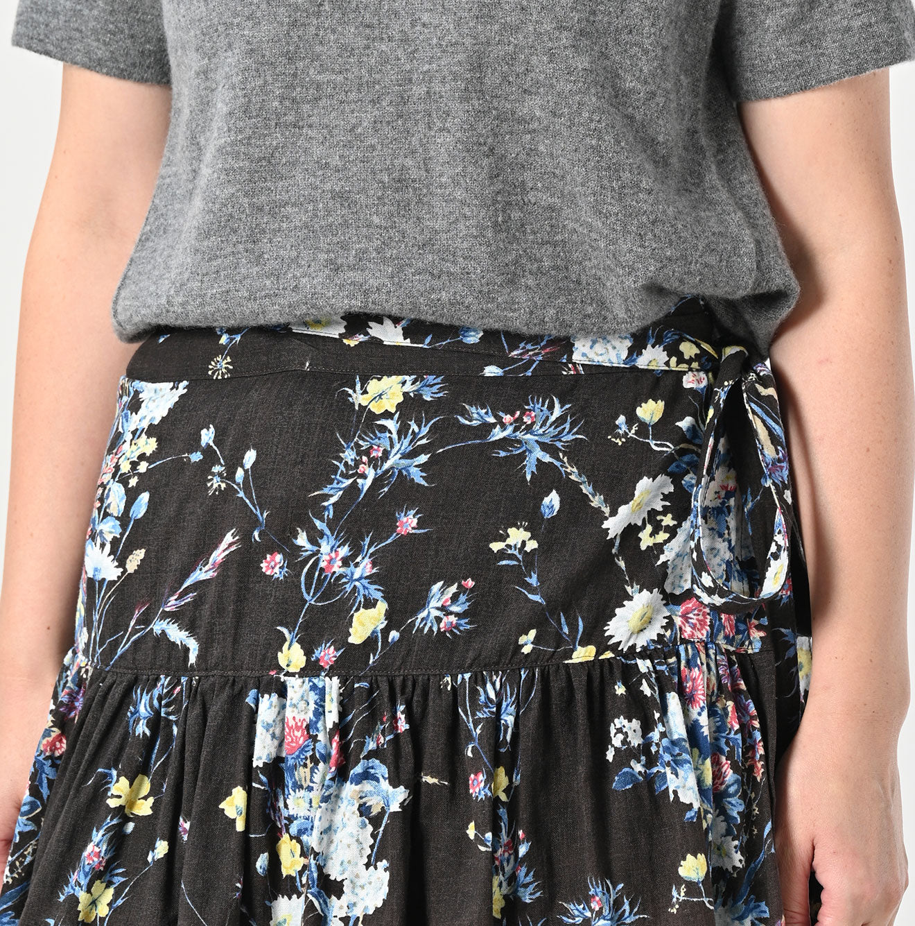 45R Khadi Bouquet Stripe Skirt