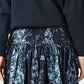 45R Indigo Khadi Bouquet Stripe Skirt
