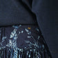 45R Indigo Khadi Bouquet Stripe Skirt