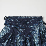 45R Indigo Khadi Bouquet Stripe Skirt