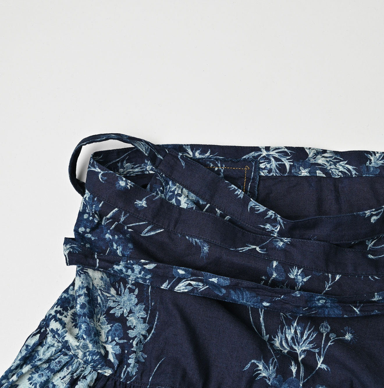 45R Indigo Khadi Bouquet Stripe Skirt - Image 14