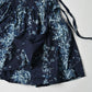 45R Indigo Khadi Bouquet Stripe Skirt