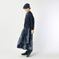 45R Indigo Khadi Bouquet Stripe Skirt