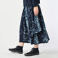 45R Indigo Khadi Bouquet Stripe Skirt