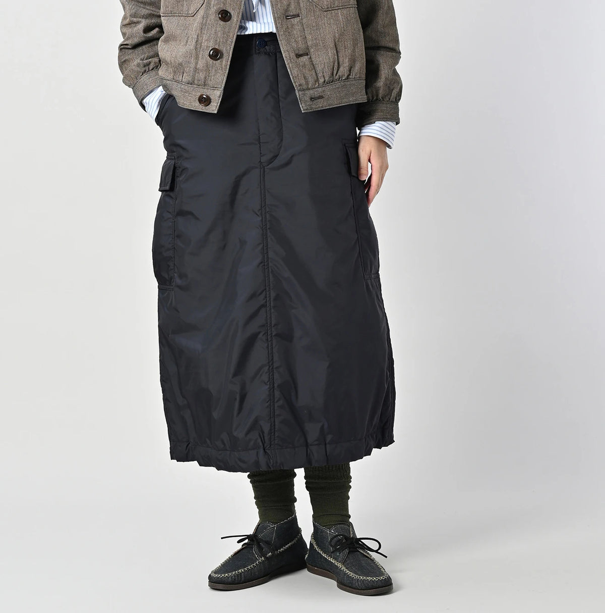 45R Nylon Quilt Cargo Skirt