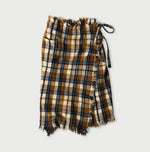 45R India Merino Milled Fringe-Wrap Skirt