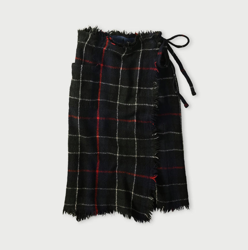 45R India Merino Milled Fringe-Wrap Skirt - Image 2