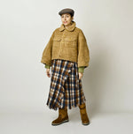 45R India Merino Milled Fringe-Wrap Skirt