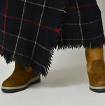 45R India Merino Milled Fringe-Wrap Skirt