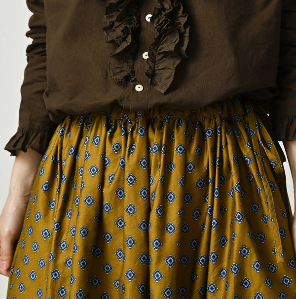 45R Square Komon Easy Gathered Skirt