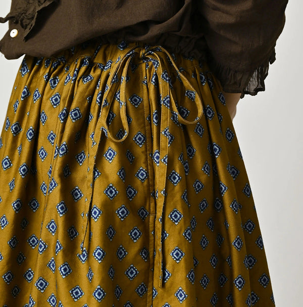 45R Square Komon Easy Gathered Skirt