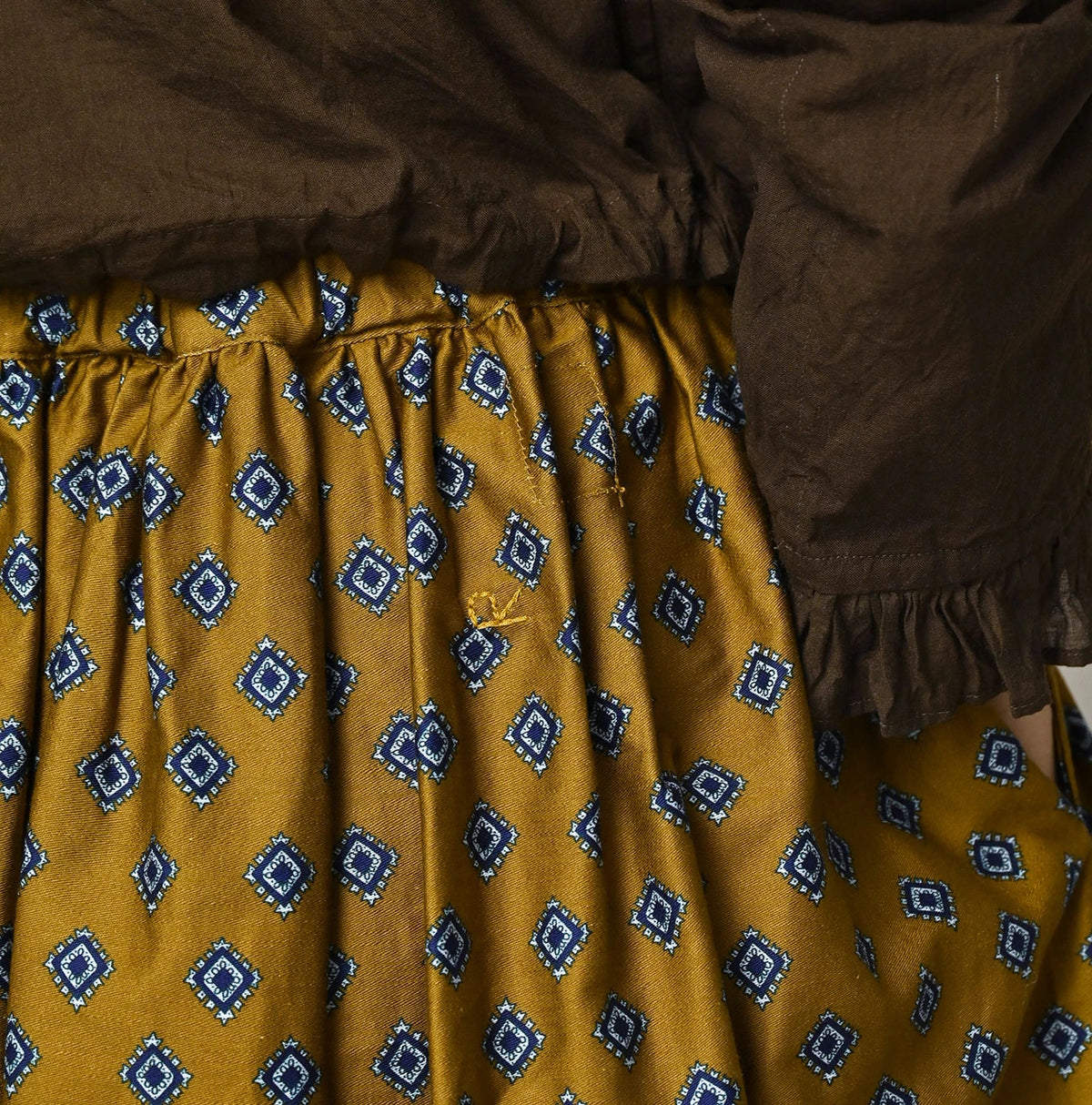 45R Square Komon Easy Gathered Skirt
