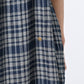 45R Indigo Fuwauwa Double Woven Shirring Dress