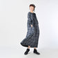 45R Indigo Fuwauwa Double Woven Shirring Dress
