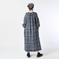 45R Indigo Fuwauwa Double Woven Shirring Dress