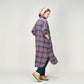 45R India Flannel Big Shirt Dress