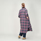 45R India Flannel Big Shirt Dress