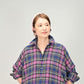 45R India Flannel Big Shirt Dress