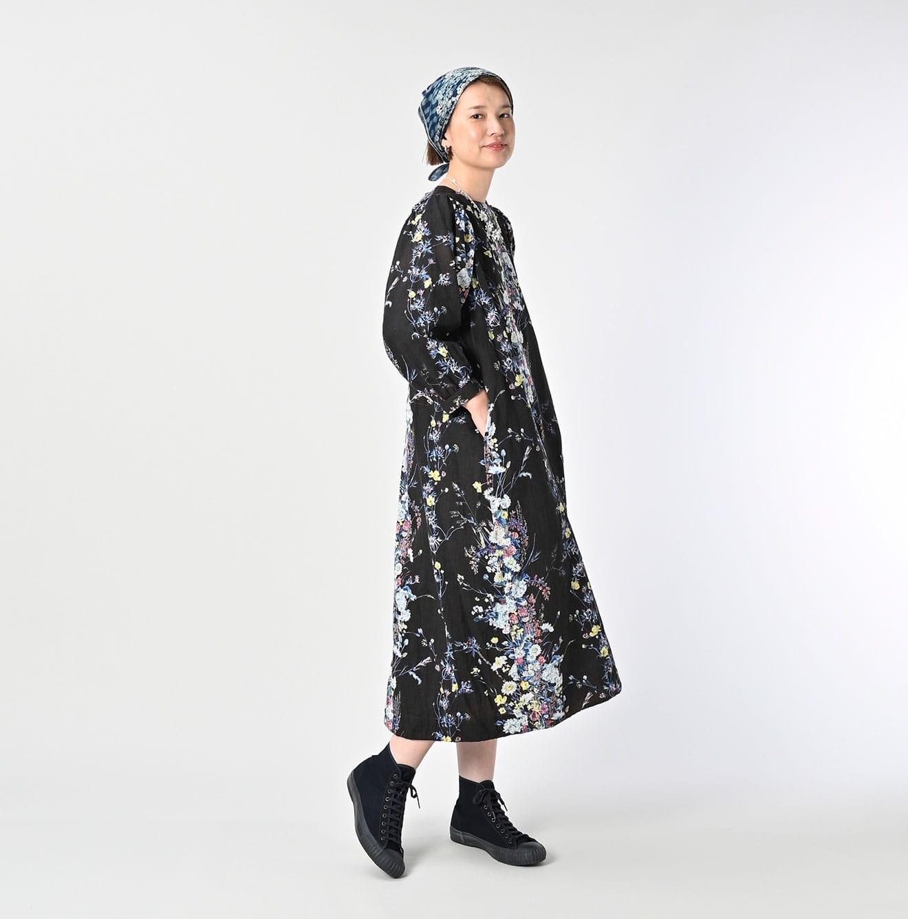 45R Khadi Bouquet Stripe Dress - Image 4