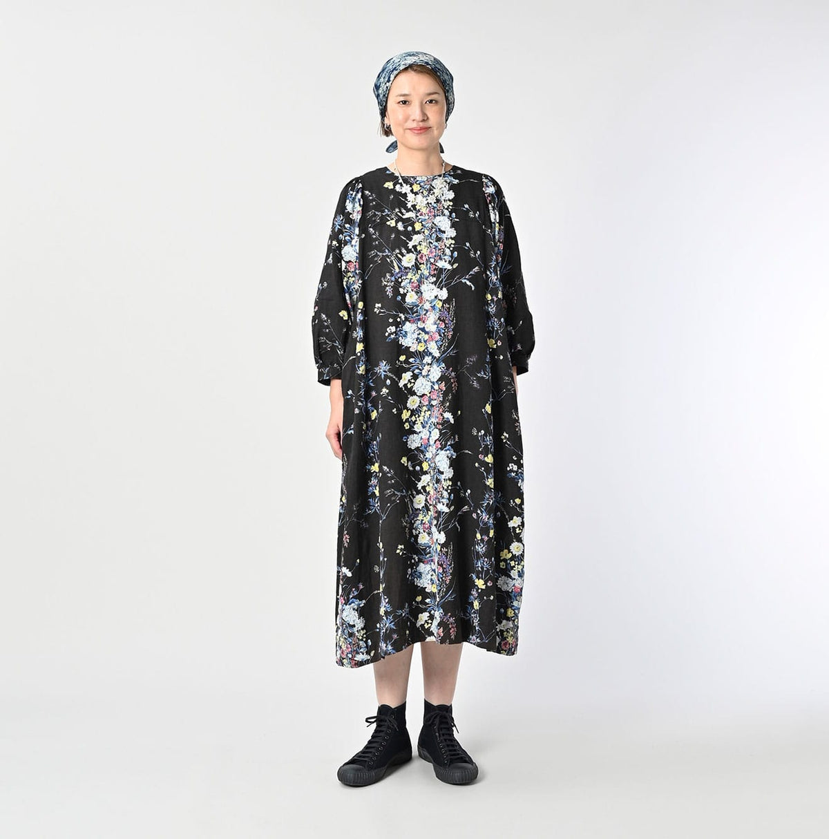 45R Khadi Bouquet Stripe Dress