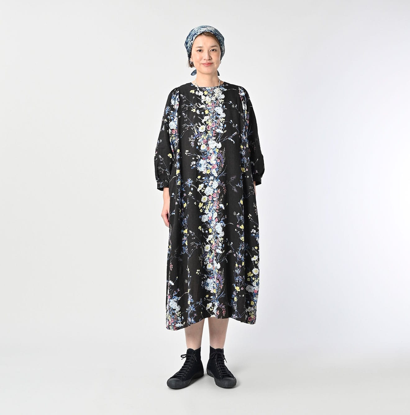 45R Khadi Bouquet Stripe Dress