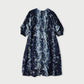 45R Indigo Khadi Bouquet Stripe Dress