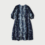 45R Indigo Khadi Bouquet Stripe Dress