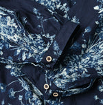 45R Indigo Khadi Bouquet Stripe Dress